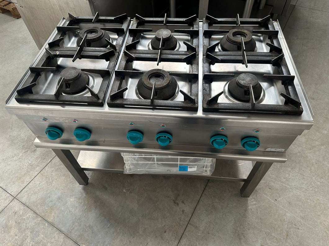 Cucina 6 fuochi su forno GAS